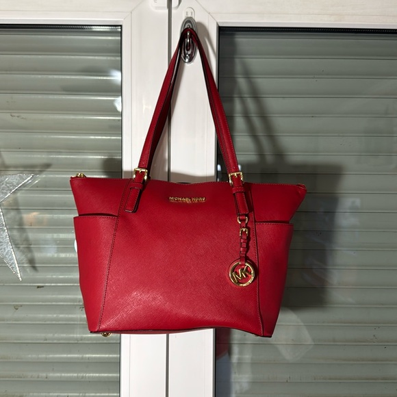 Michael Kors Charlotte Tote - Dark Cherry - Picture 1 of 8